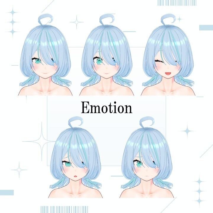 【VRoid製オリジナル3Dモデル】朝顔/ Asagao【.VRM/.Vroid】