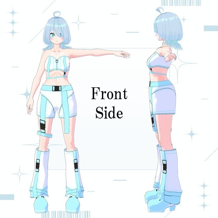 【VRoid製オリジナル3Dモデル】朝顔/ Asagao【.VRM/.Vroid】