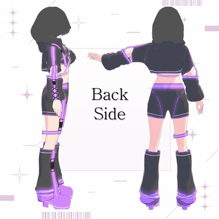 【VRoid製オリジナル3Dモデル】菫/ Sumire【.VRM/.Vroid】
