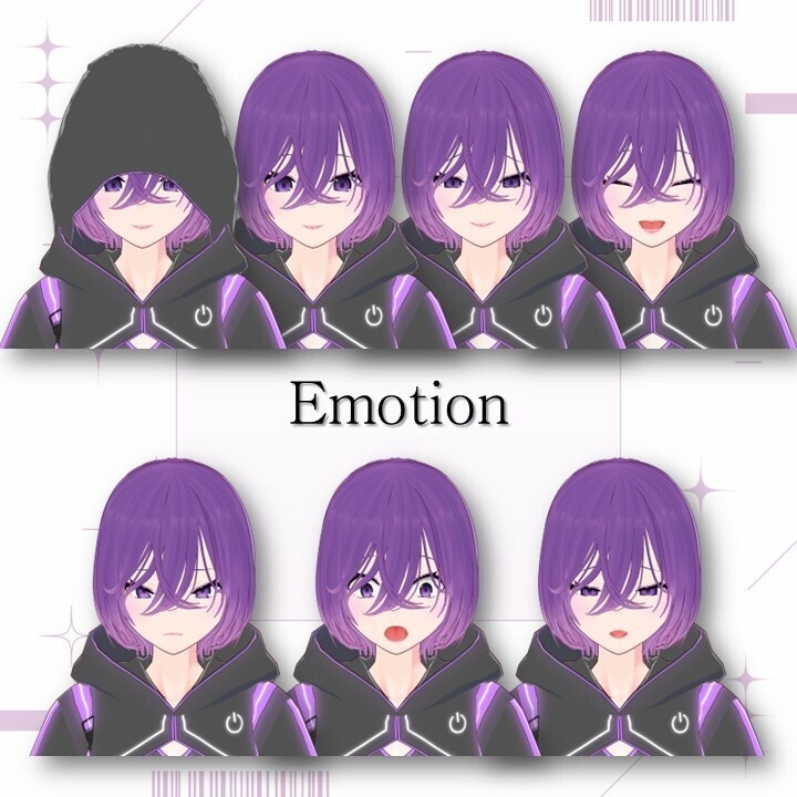 【VRoid製オリジナル3Dモデル】菫/ Sumire【.VRM/.Vroid】