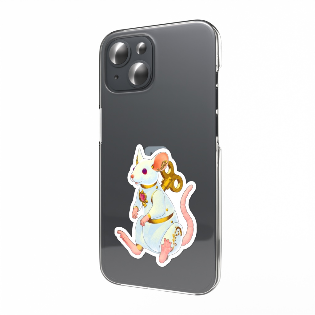 Musスマホステッカー(おすわり)