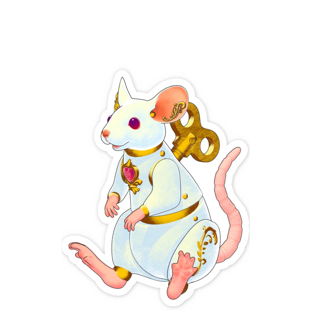 Musスマホステッカー(おすわり)