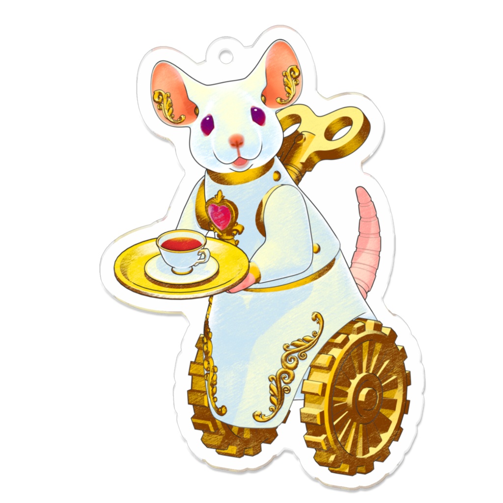 Musアクリルキーホルダー(茶はこび)