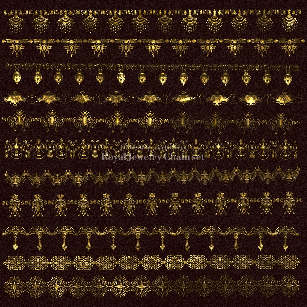 115 Royal Jewelry Chain Procreate brushes set (PBRP001) | Platooror