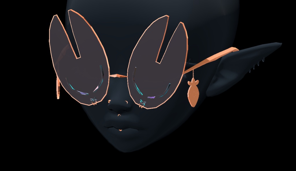 Rabbit Glasses VRC VrChatうさぎメガネ