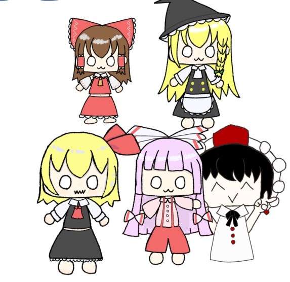 東方SDキャラシールセット(マンガつき) 