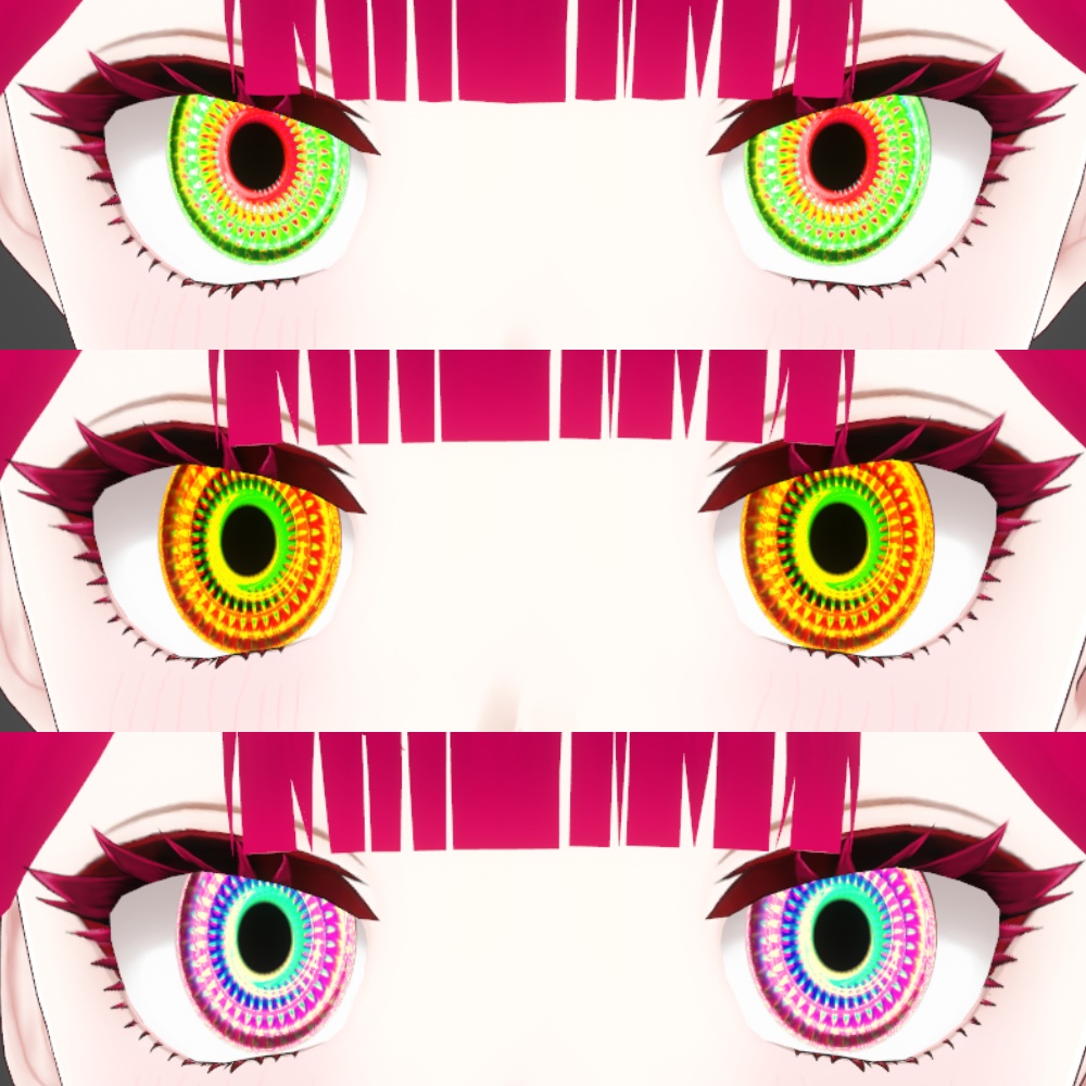 【VRoid向け瞳テクスチャ】サイケデリックな瞳