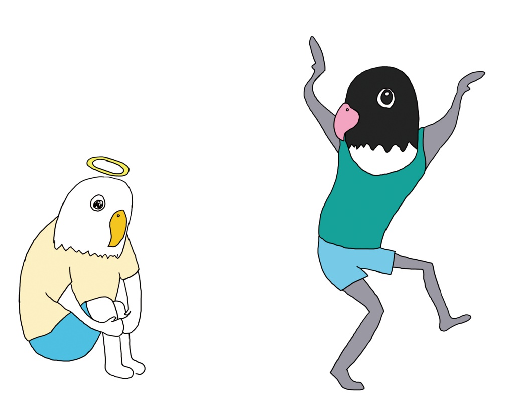 鳥人たちのパーカー