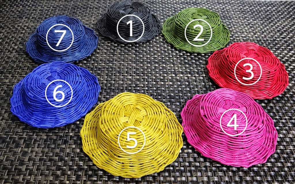 10cmぬい用カンカン帽~カラフル~