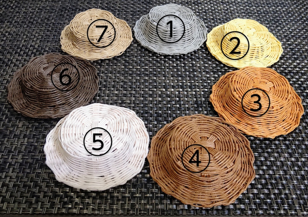 10cmぬい用カンカン帽~ナチュラル~