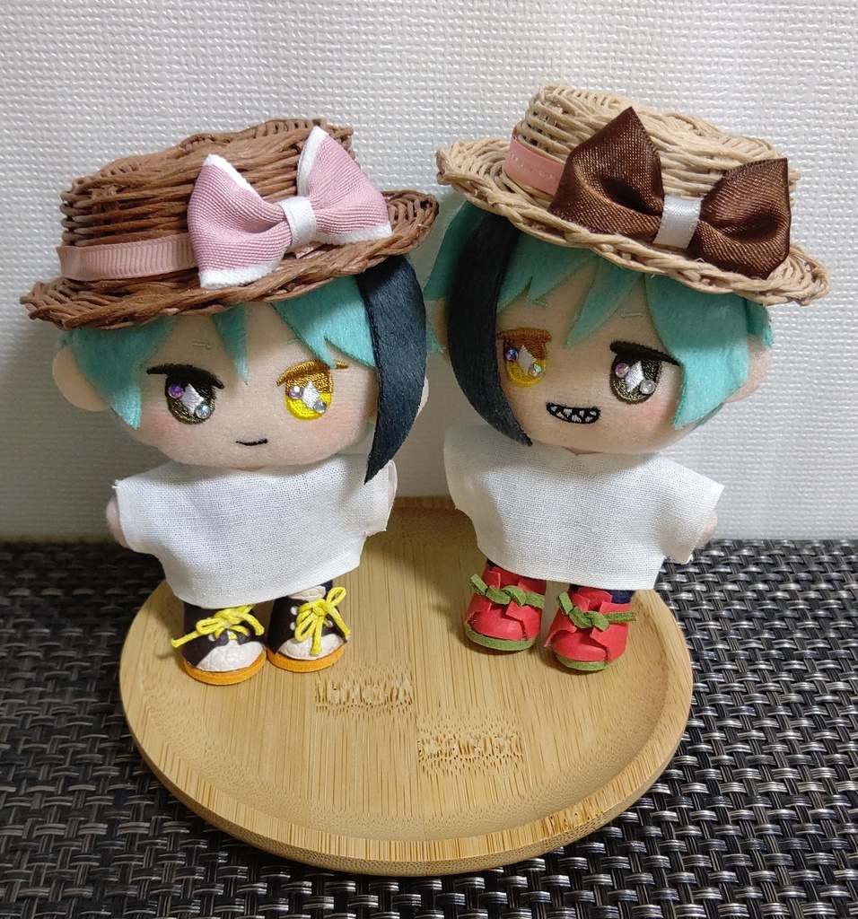 10cmぬい用カンカン帽〈リボン付き〉~ナチュラル~