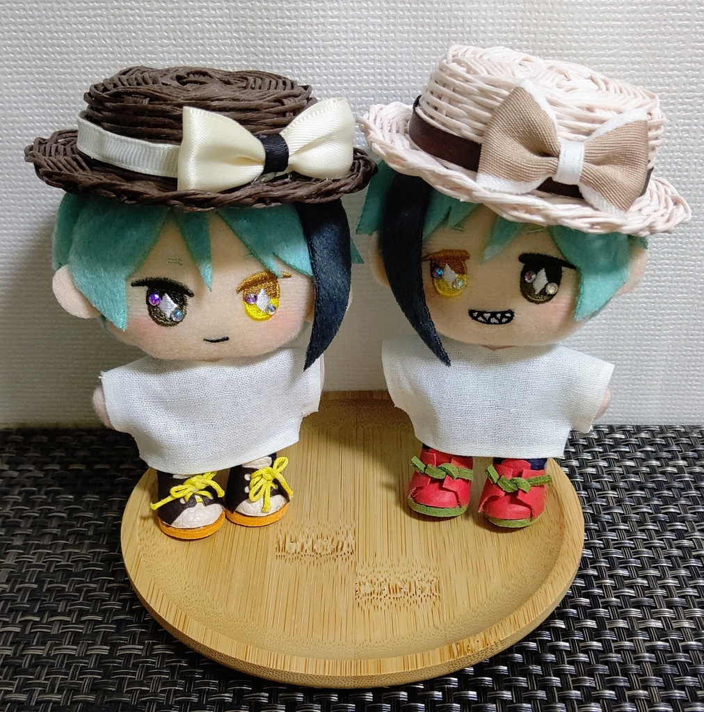 10cmぬい用カンカン帽〈リボン付き〉~ナチュラル~