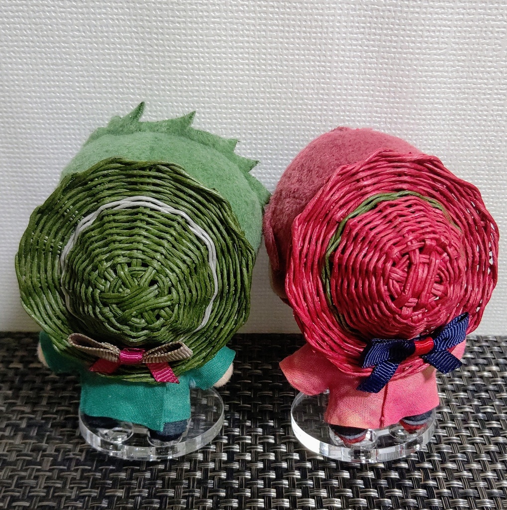 麦わら帽子~カラフル~リボン付き