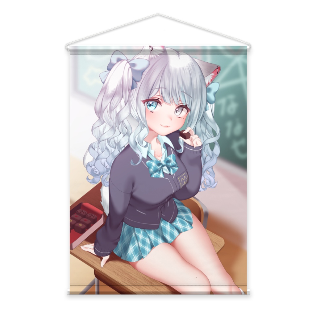 バレンタインイラストタペストリー