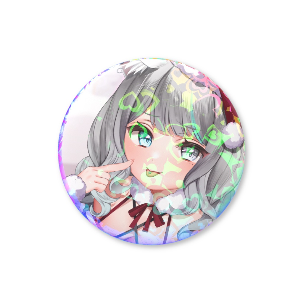 ホログラム仕様缶バッジ(クリスマス)