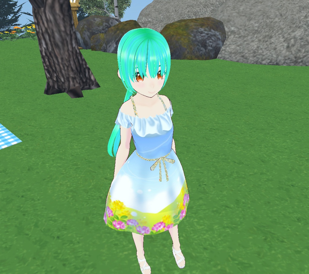 花柄オフショルワンピ４種類【無料版あり】一部修正