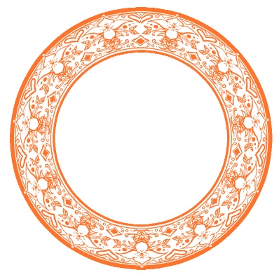 【無料】ココフォリア素材 汎用キャラ/コマ置き場 円形飾り枠&専用背景