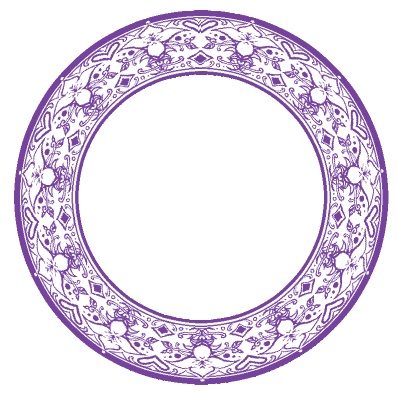 【無料】ココフォリア素材 汎用キャラ/コマ置き場 円形飾り枠&専用背景