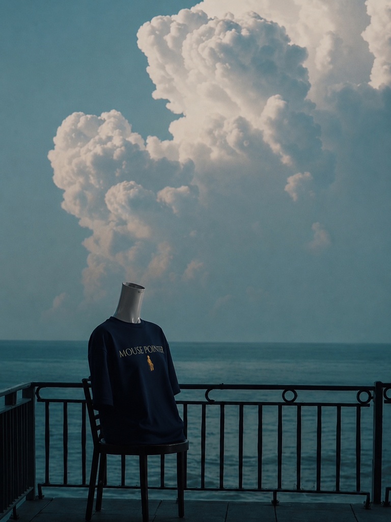 『私はマウスポインターにされた』グラフィックTee - NAVY