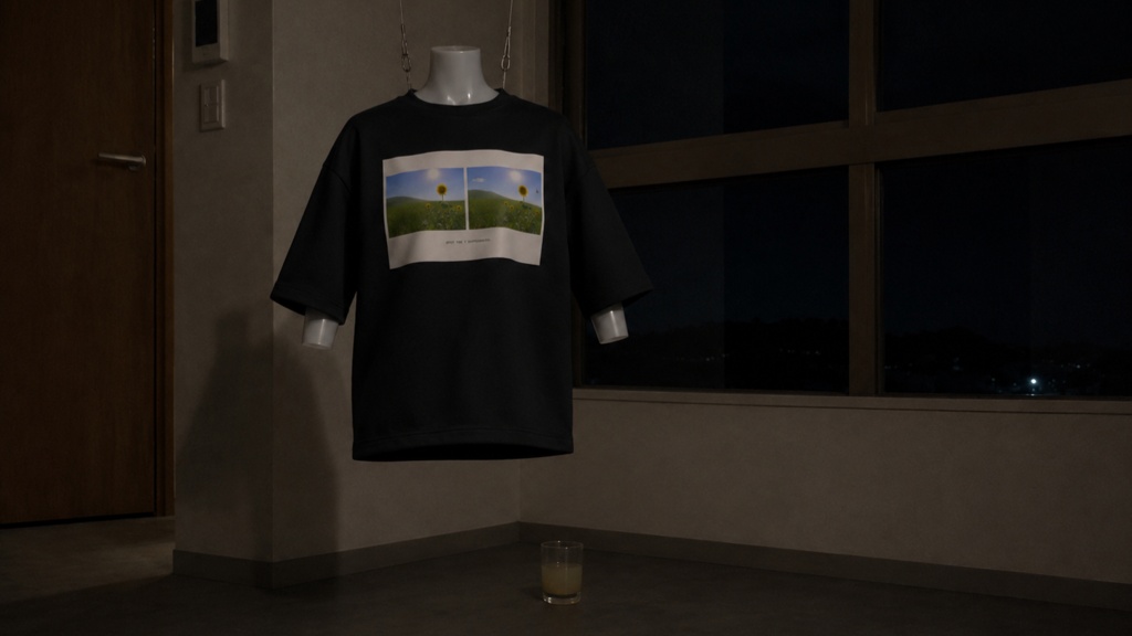『7つの違いを見つけよう』グラフィックTee - NAVY