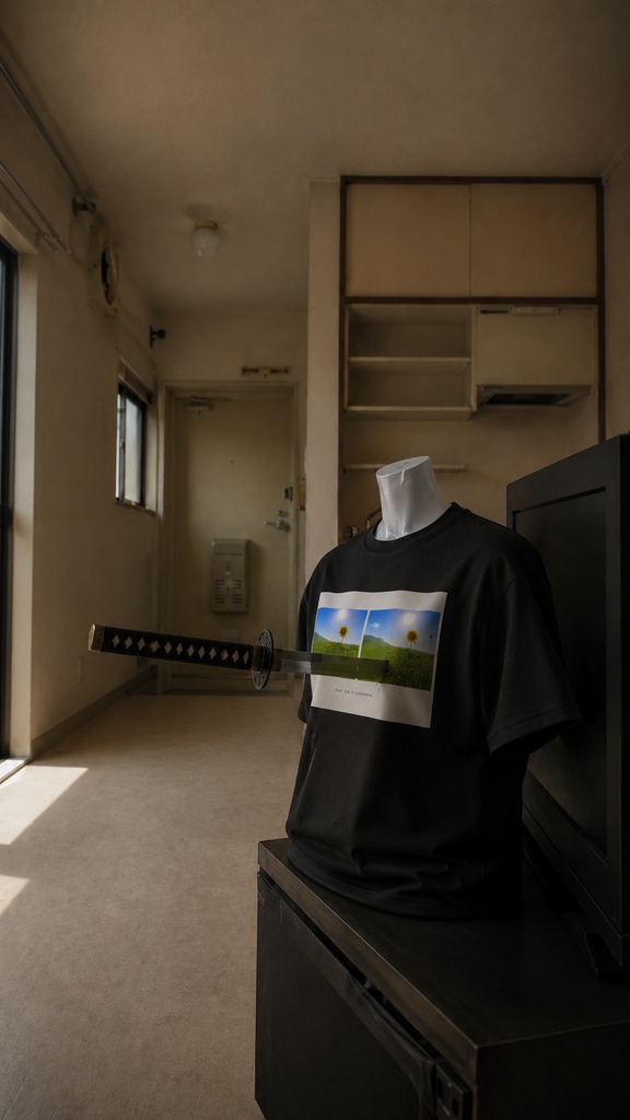 『7つの違いを見つけよう』グラフィックTee - NAVY