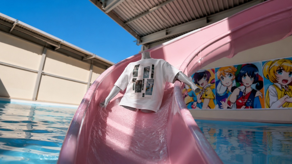 『壁が水をみている』グラフィックTee - WHITE