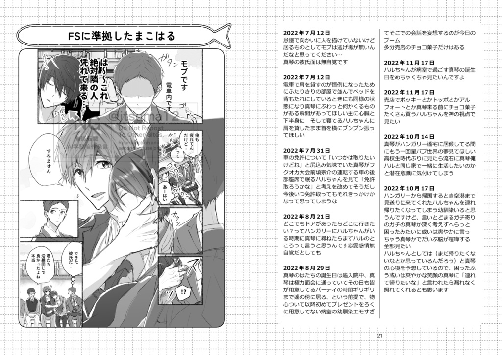 まこはる妄想ツイログ本