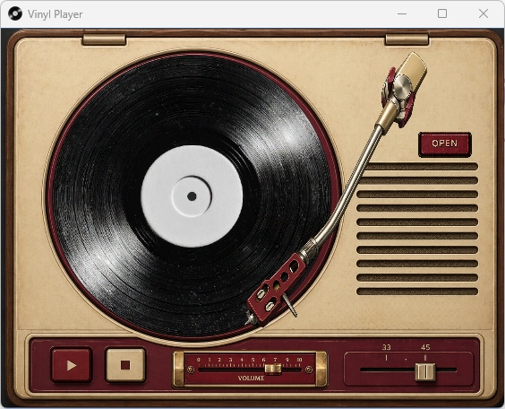 MP3/WAVをレコード音質で再生できるソフト-Vinyl Player