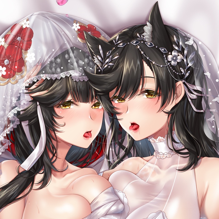 愛宕&高雄 抱き枕カバー 全年齢Ver. キャンペーン色紙付き