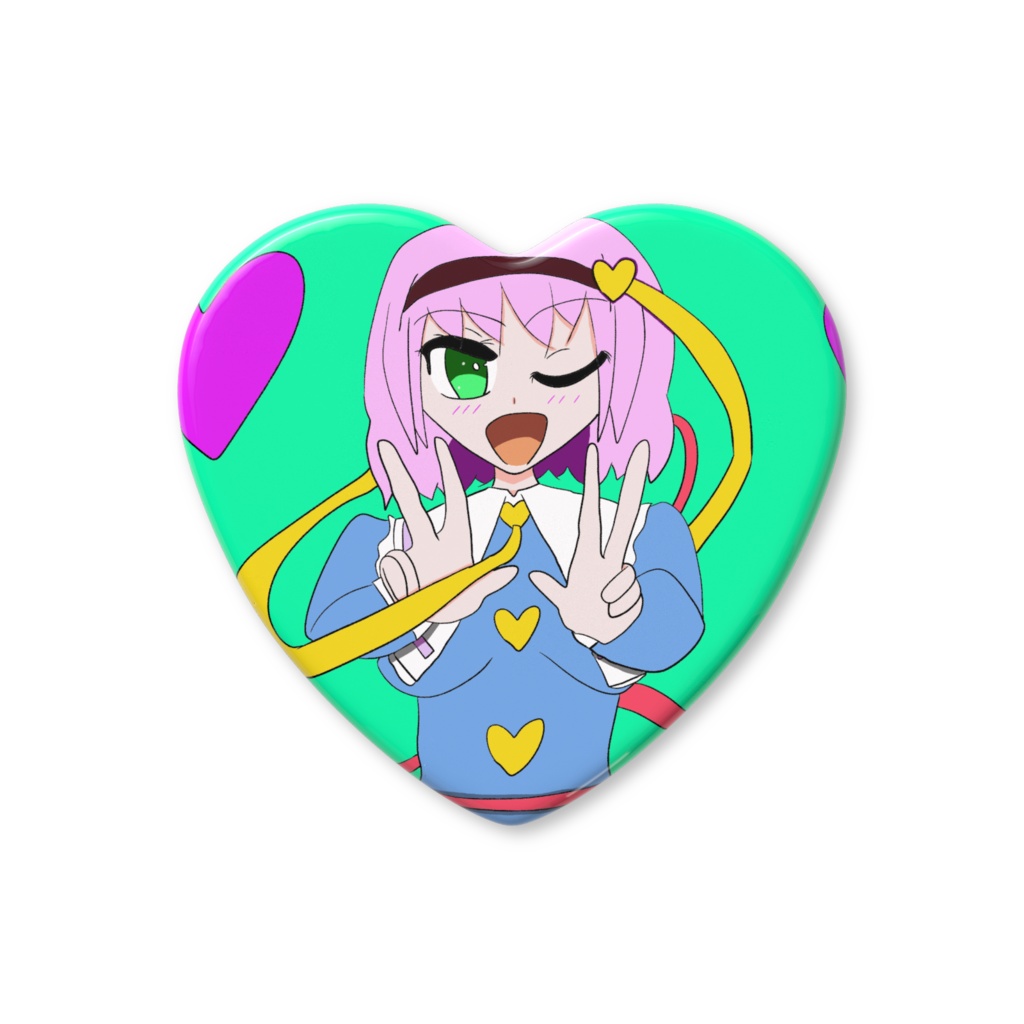 古明地さとりハート缶バッジ