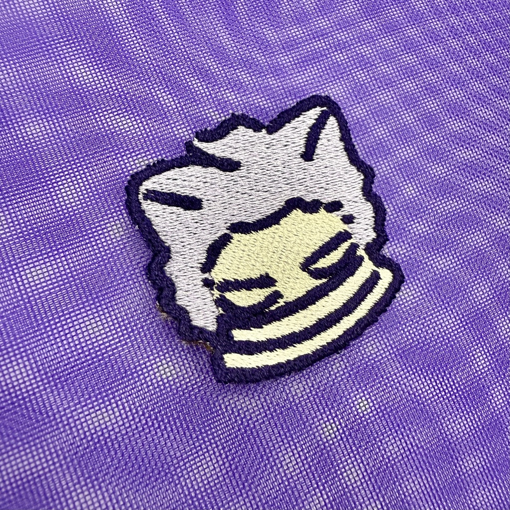 目つきの悪い猫師弟 刺繍メッシュポーチ