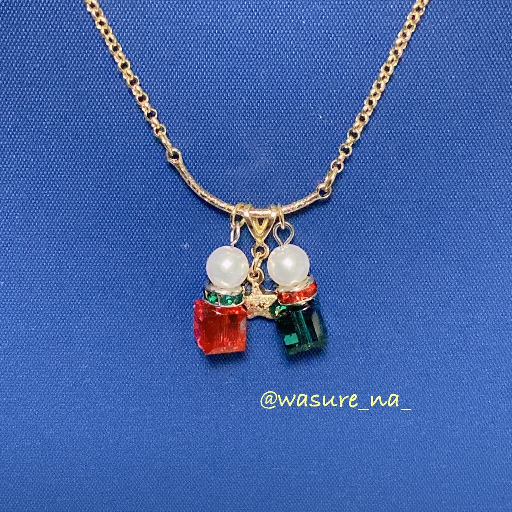 '25winterクリスマスカラーネックレス