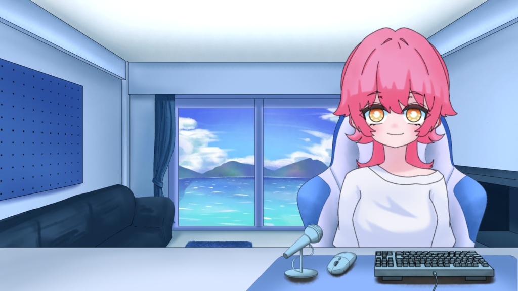 【フリー素材】配信部屋 素材セット
