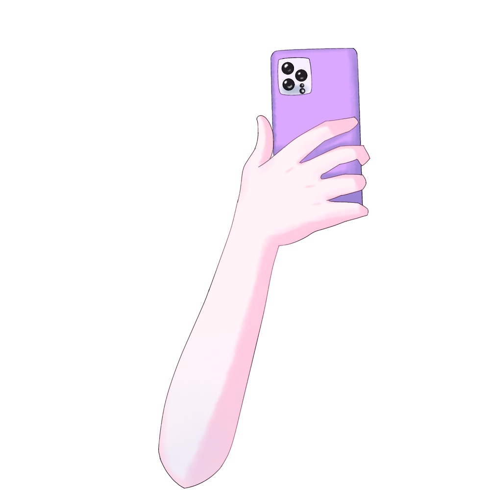 スマホを持つ手