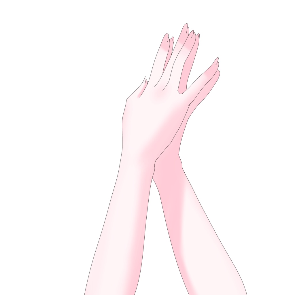 手を合わせてるポーズ