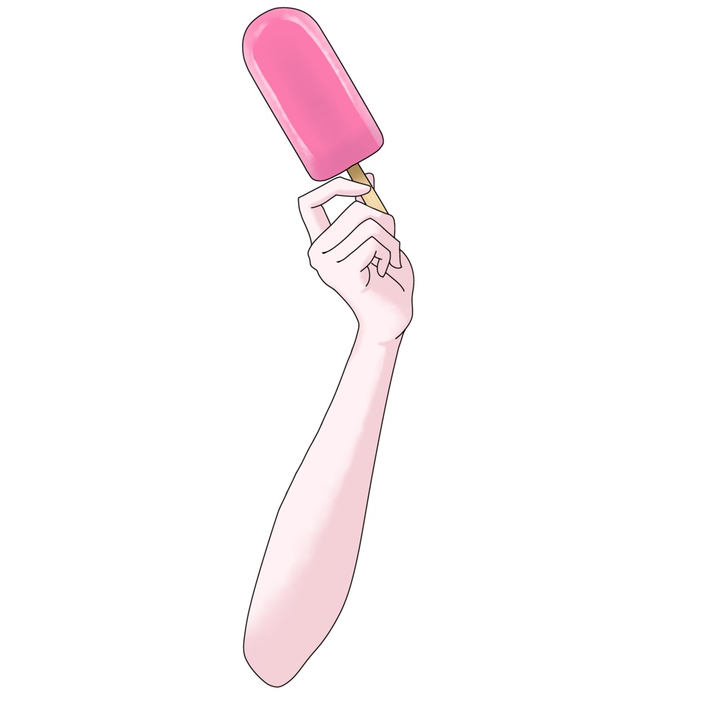アイスを持つ手
