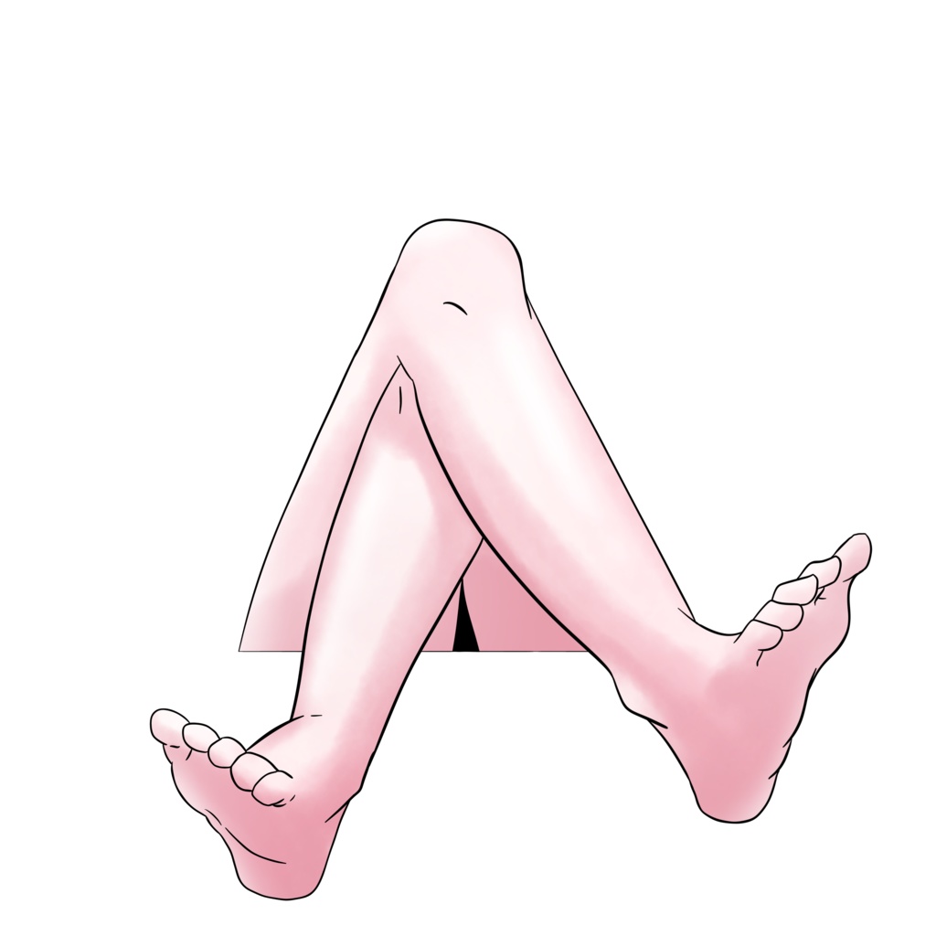 デスクに足乗せポーズ