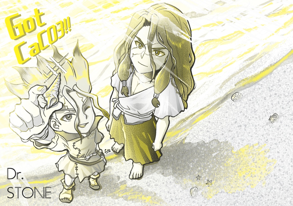 【Dr.STONE】千空＆司 便箋【砂浜】