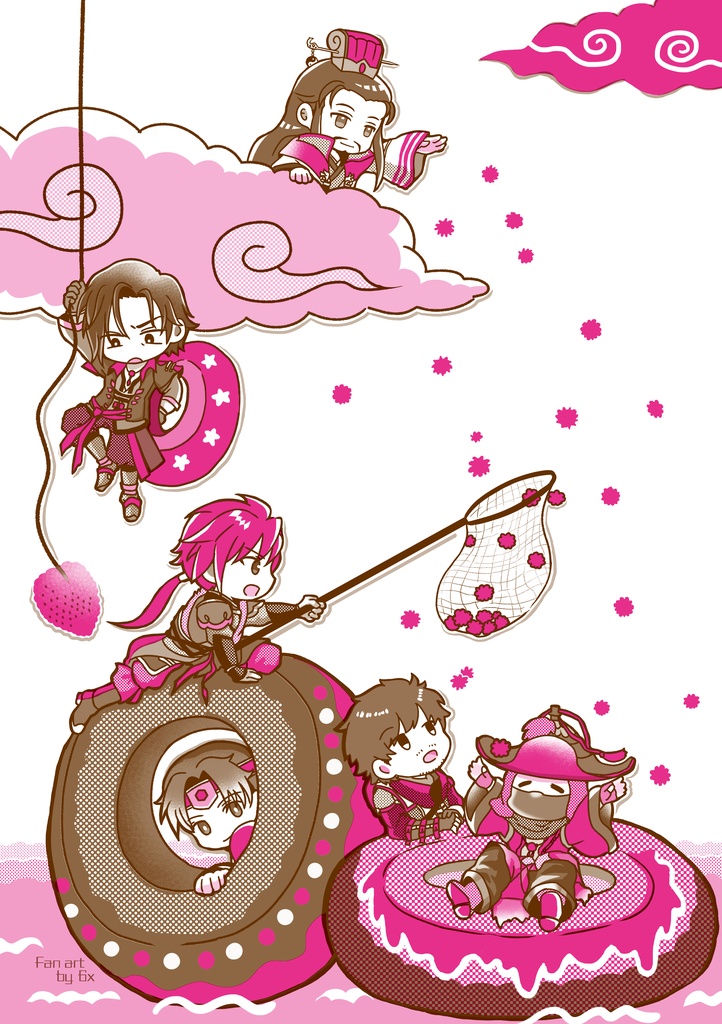 【無双７】蜀軍師＋趙雲のお菓子モチーフA5便箋