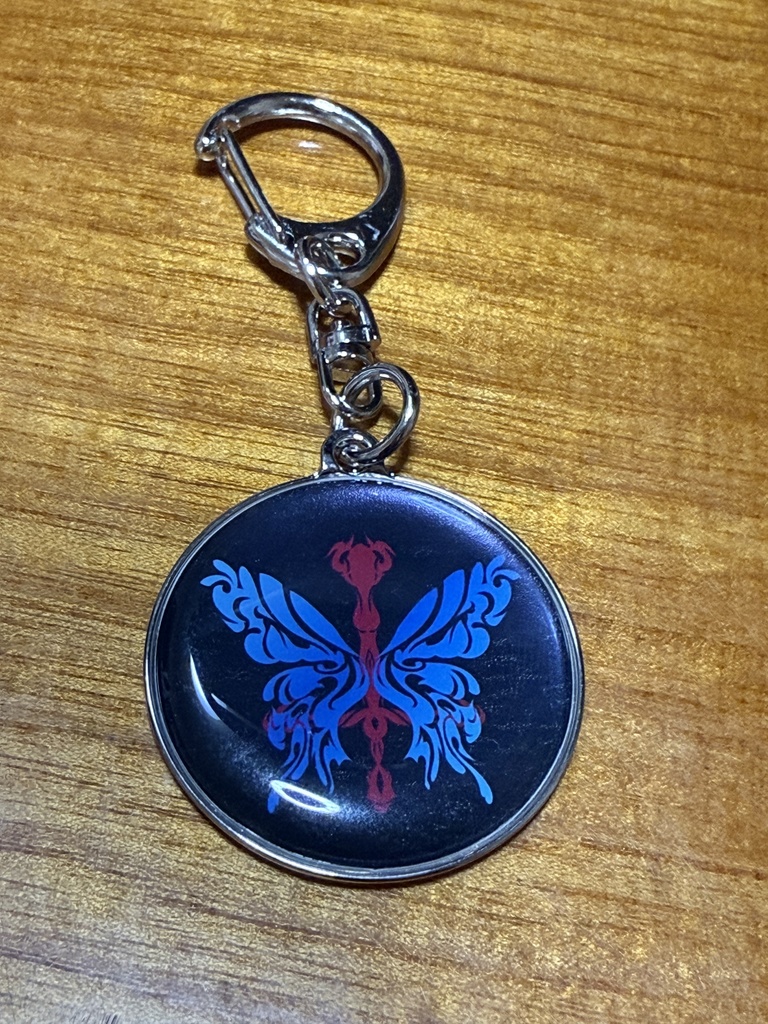 キーホルダー/メタルドーム円形32ミリ