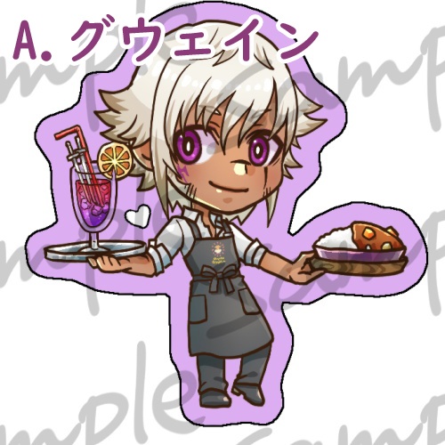 アクリルスタンド カフェコラボ風ミドオス