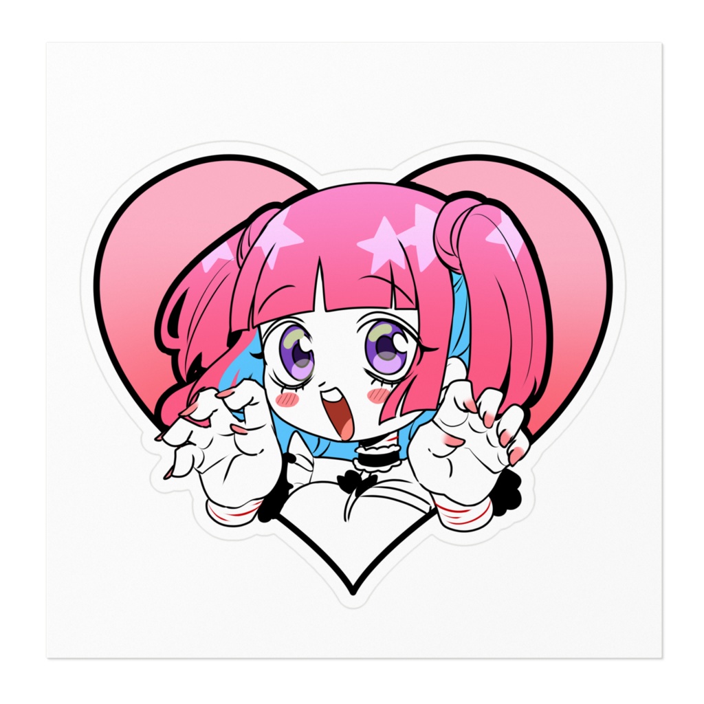 ピンクメイドちゃんステッカー