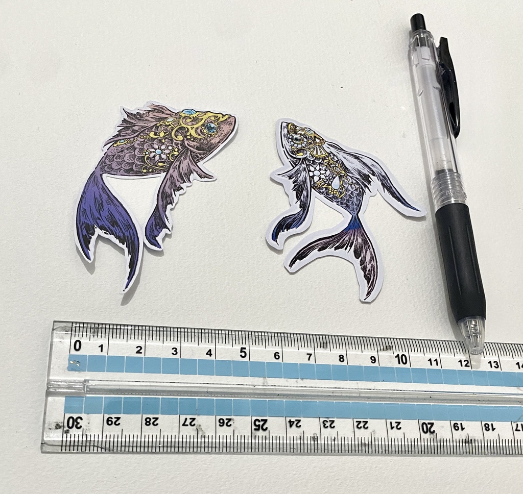 金魚フレークシール