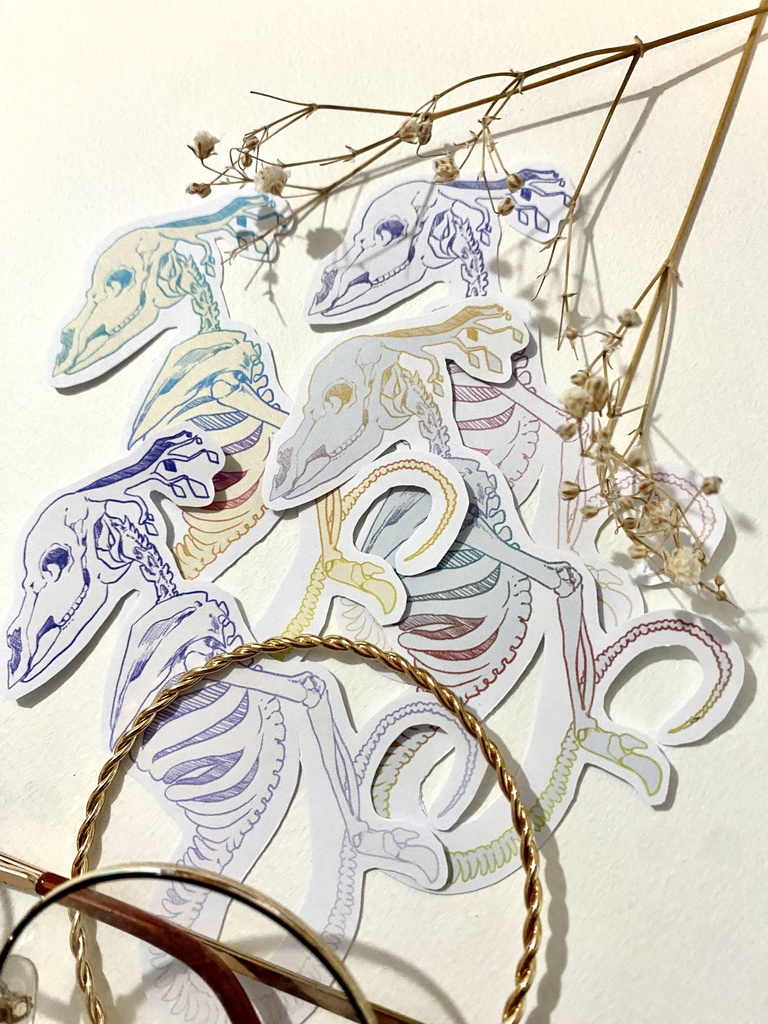 創作骨格　ランダムフレークシール