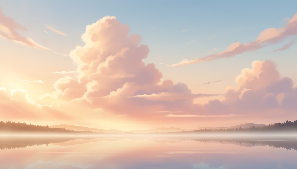 空の背景(朝、昼、夜)