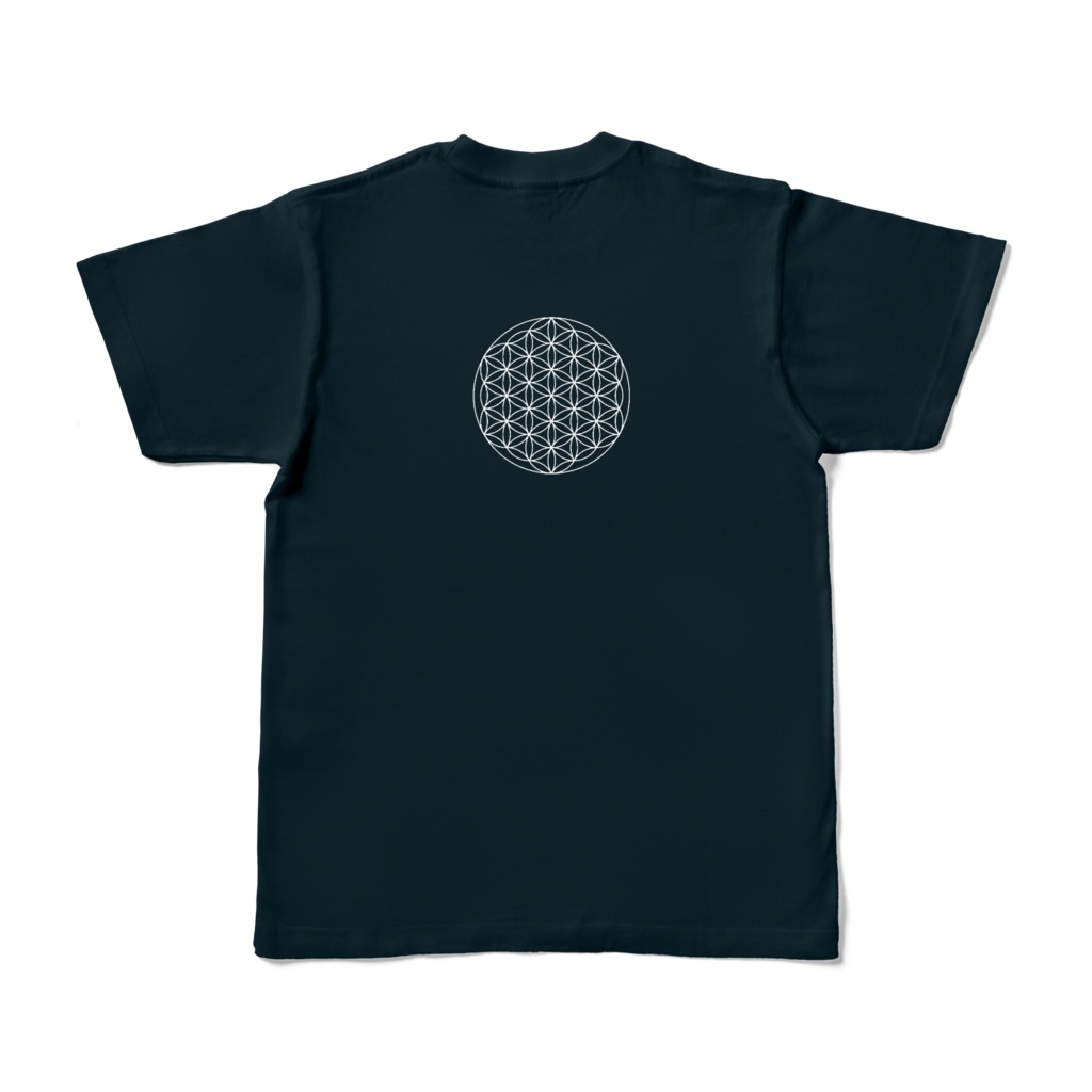 navy T-shirt (Flower of Life ) 