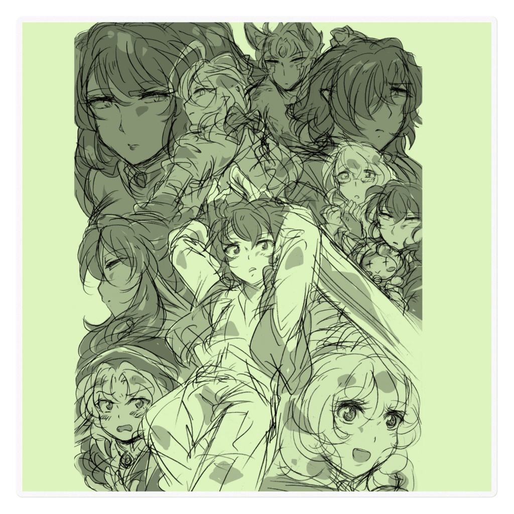 【オリジナル】RINSさんのいわゆる王道RPG　表紙風 ステッカー