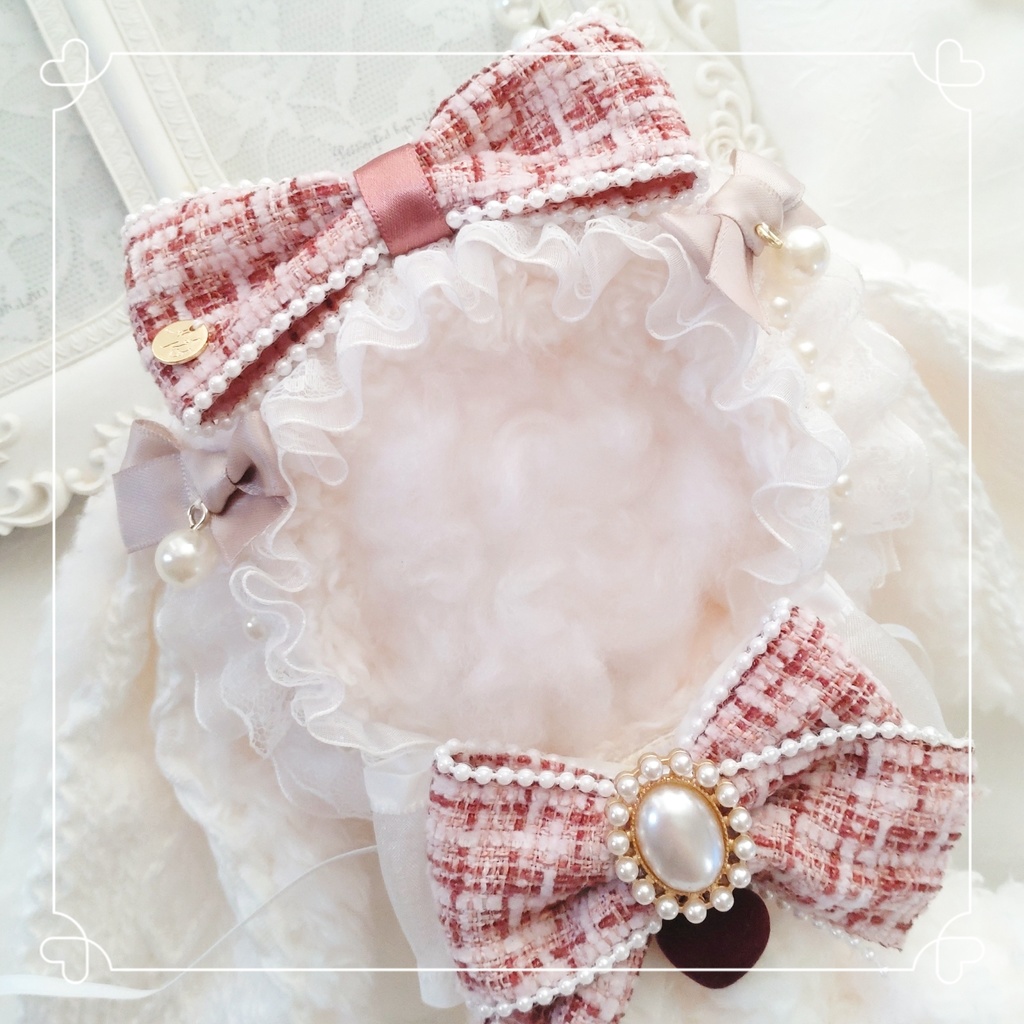 【14〜16cm】ツイードパールの垂れ耳うさぎちゃん