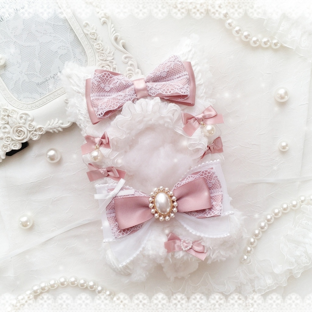 【13cm】サテンとレースのお姫様猫ちゃん着ぐるみ