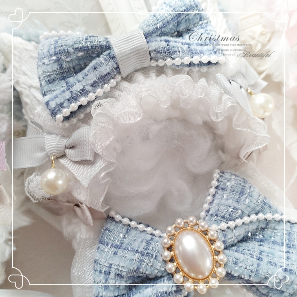 【12〜13cm】ツイードパールのお座り猫ちゃん